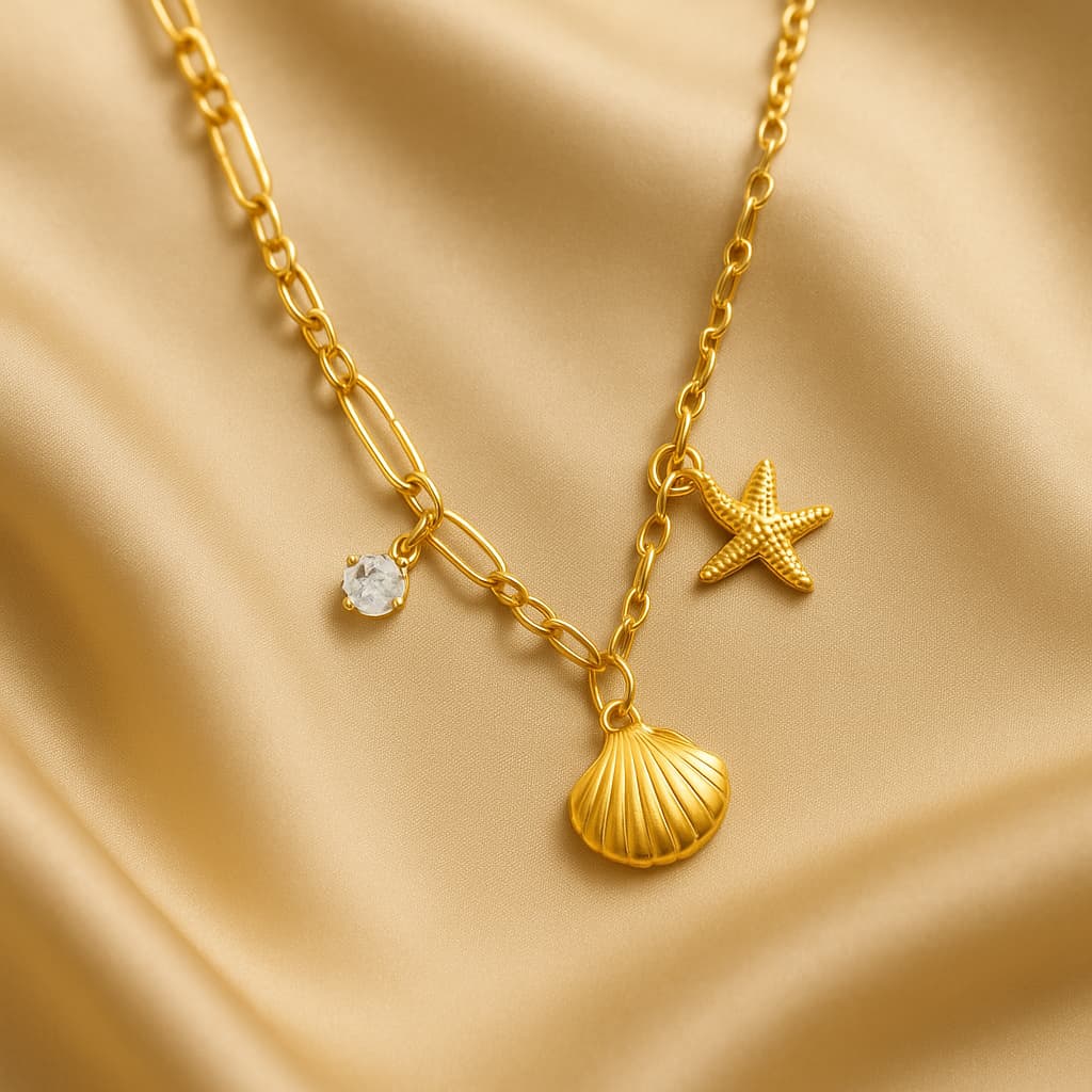 Infinite Wishes Neckpiece - 18 K Gold Plated