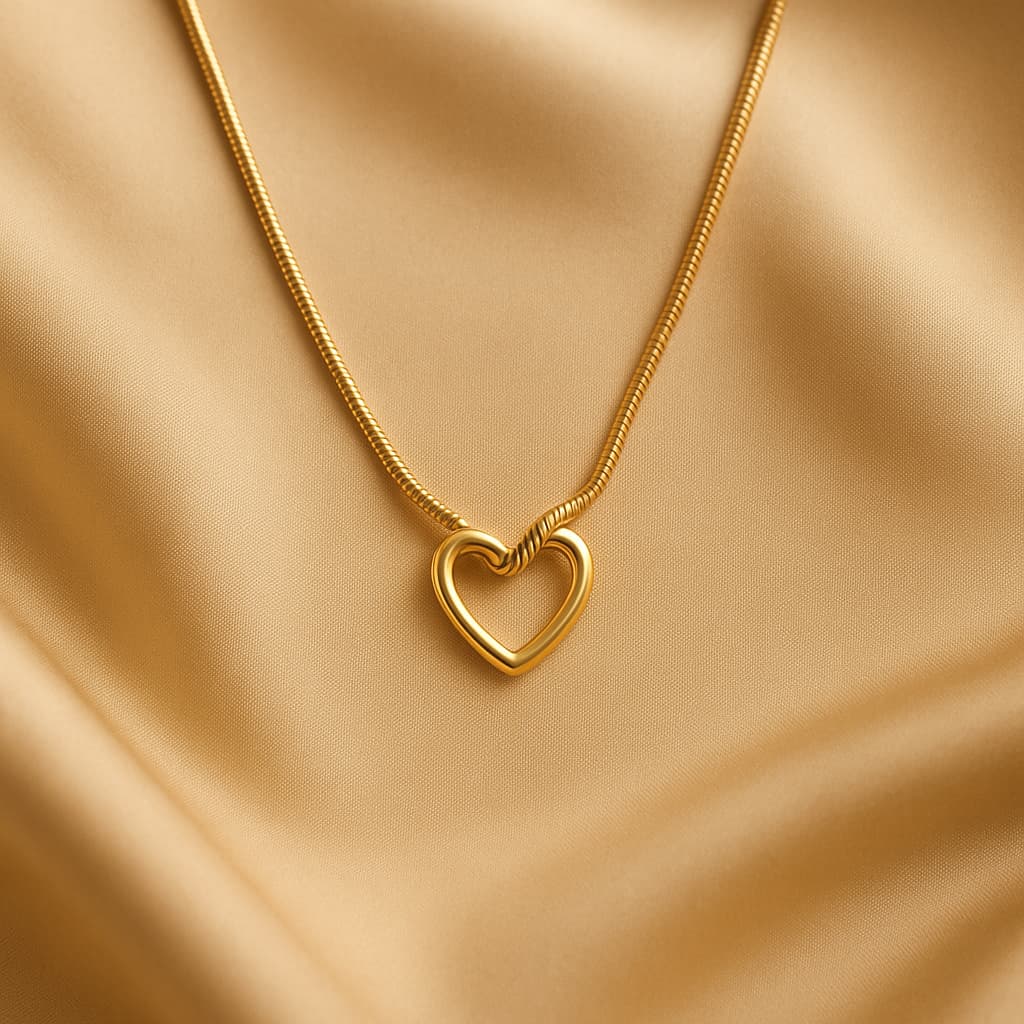 Little Heart Neckpiece - 18 K Gold Plated