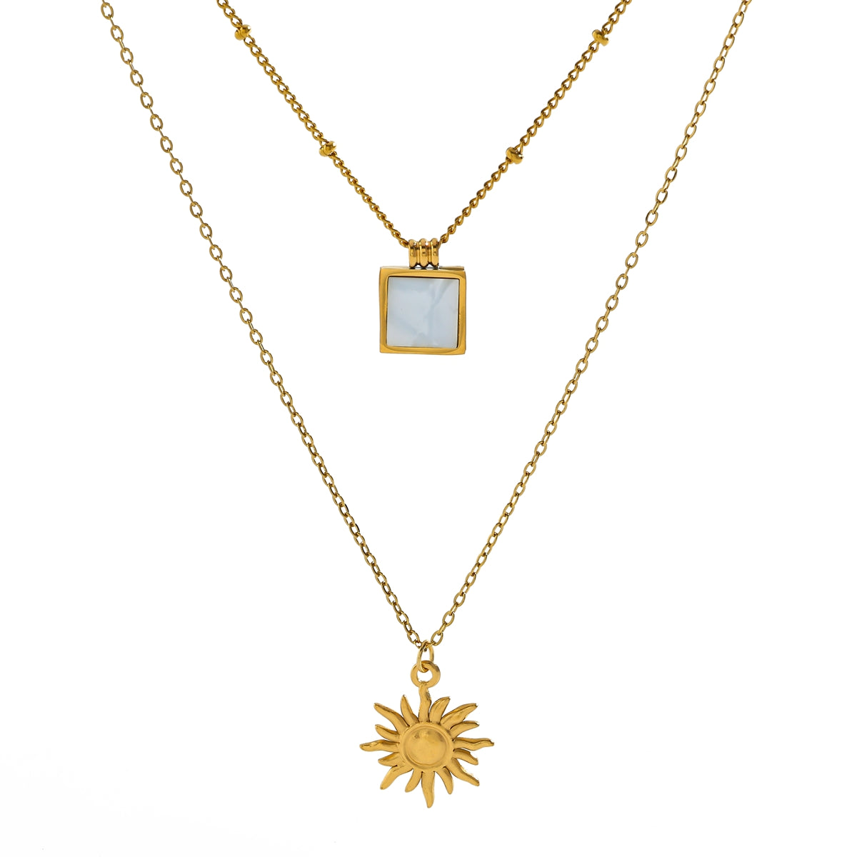 Sun Kissed Neckpiece - 18 K Gold Plated