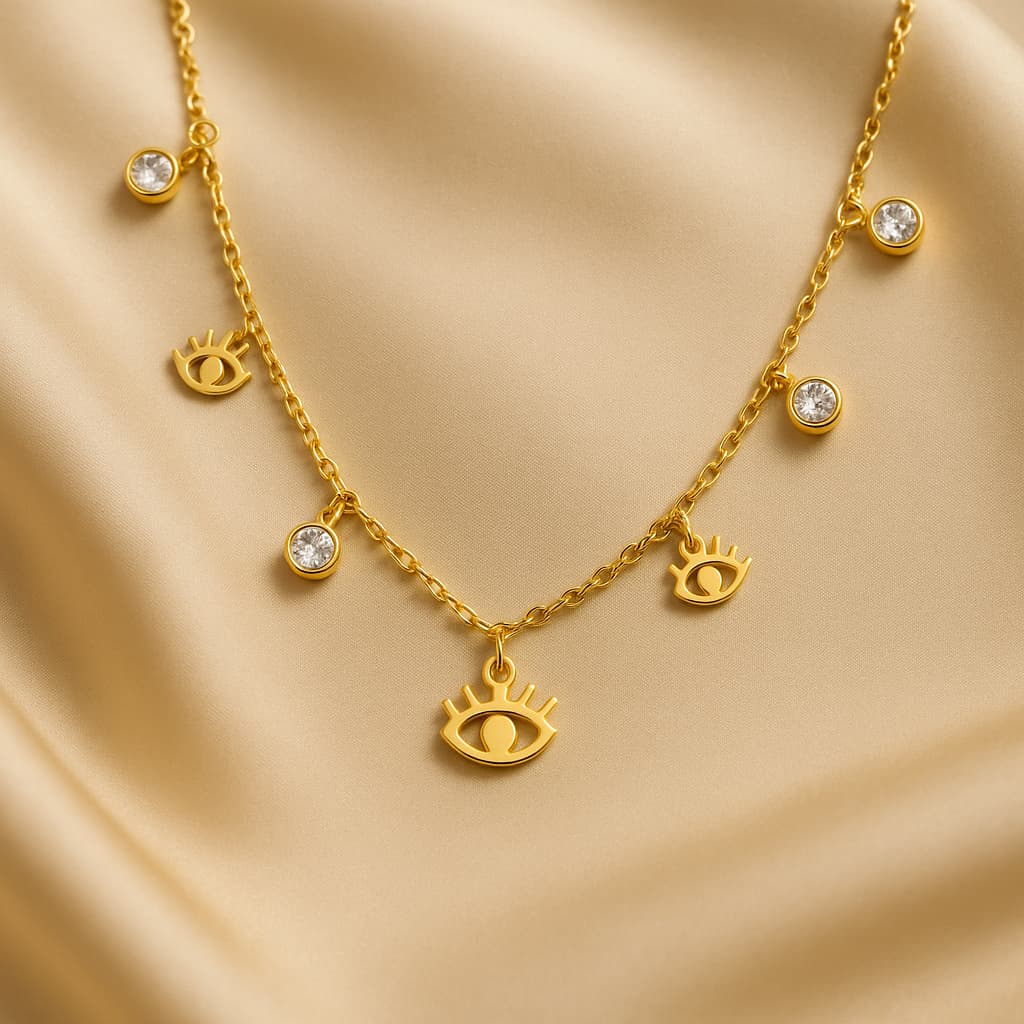 Eyekara Neckpiece - 18 K Gold Plated