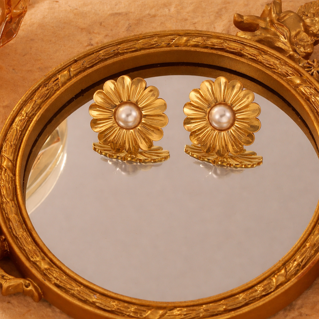 Sunbeam Earring- 18 K Gold Plated