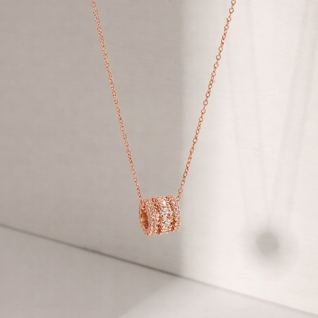 Roselle Luxe Neckpiece - 18 K Rose Gold Plated