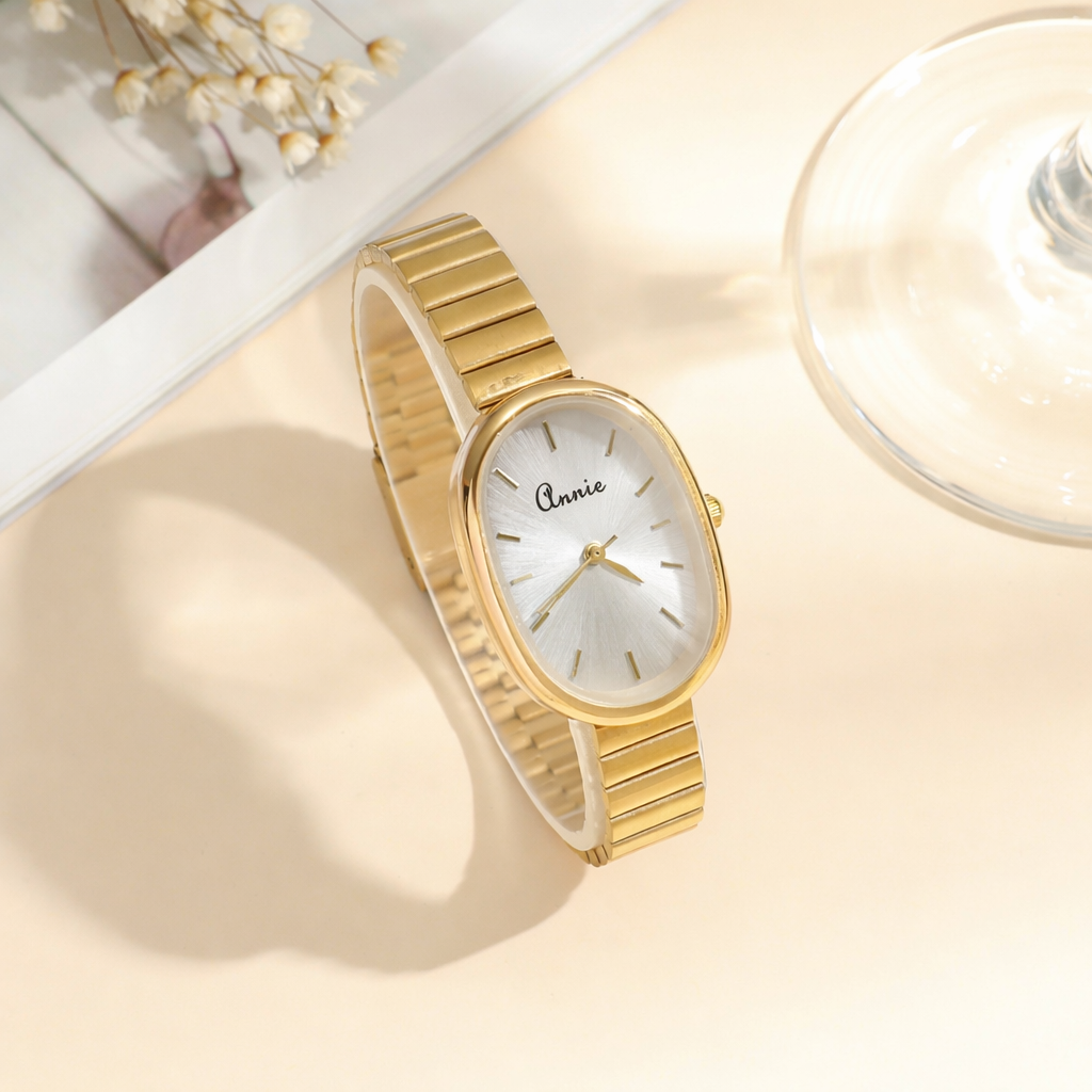 Soft Opal Watch - 18 K Gold Plated