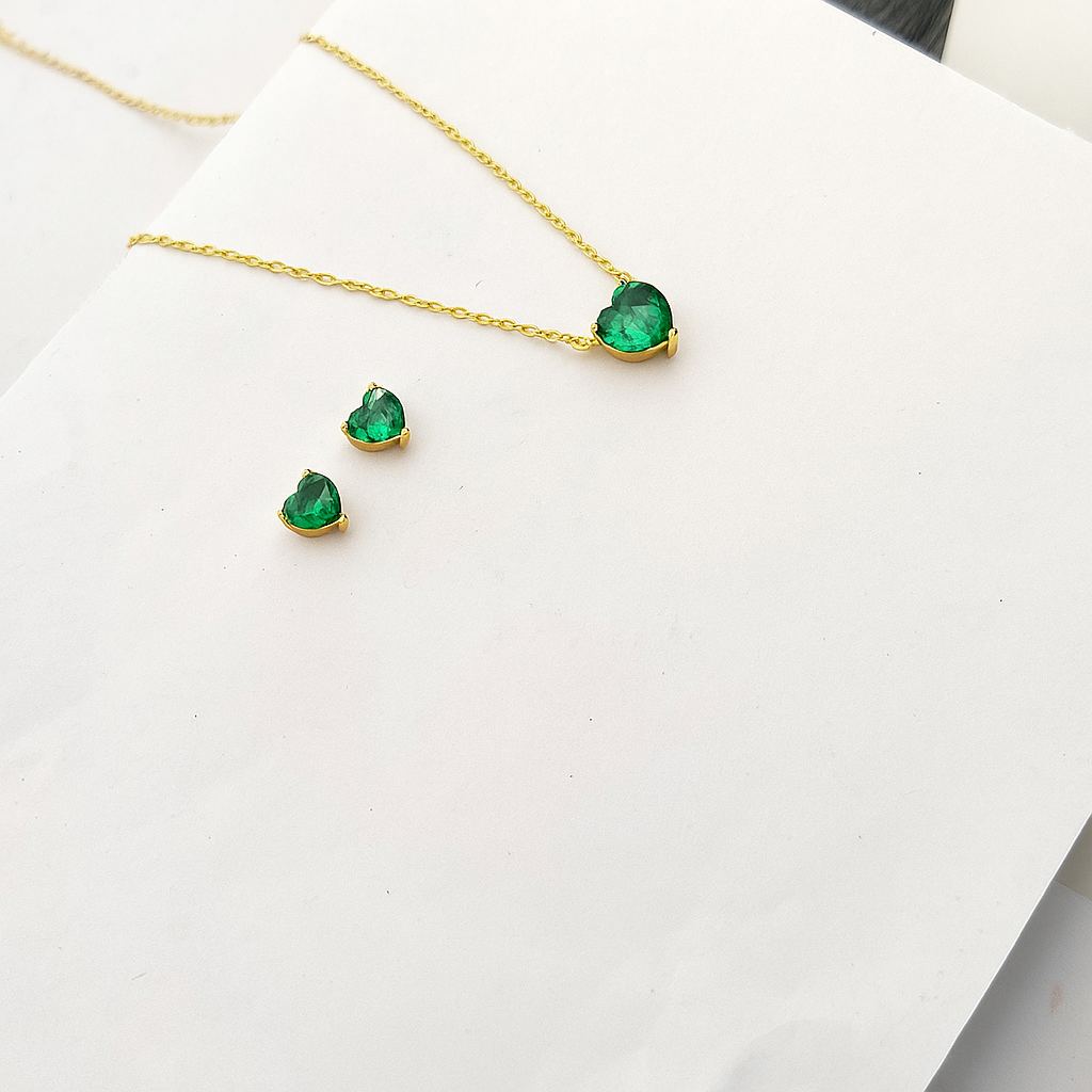 Amoris Pendant Set - 18 K Gold Plated