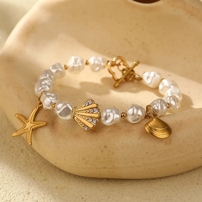 Shellora Bracelet- 18 K Gold Plated