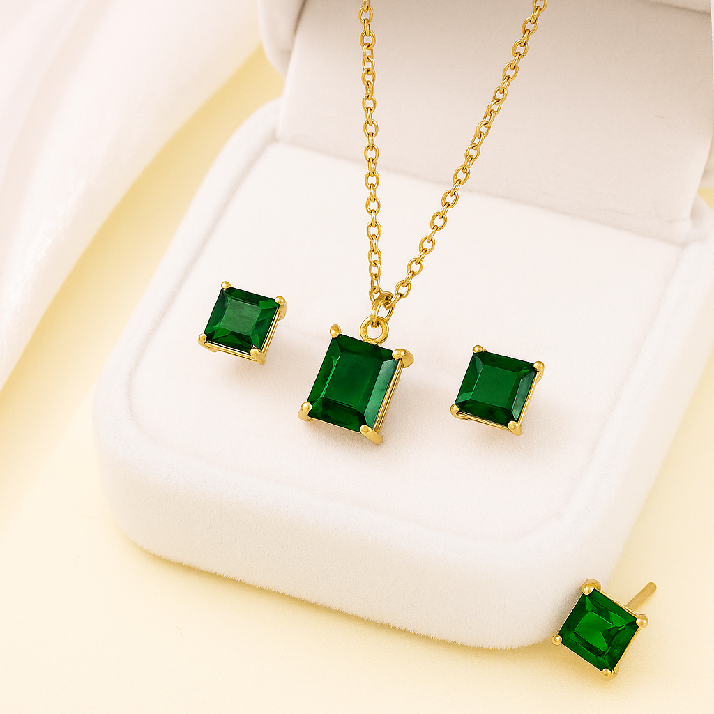 Orvia Pendant Set - 18 K Gold Plated