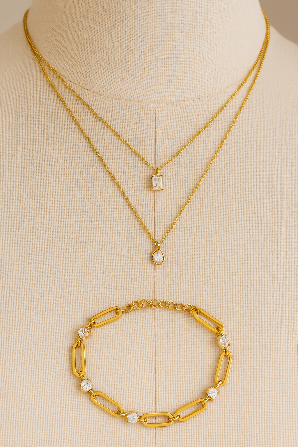 Meira Neckpiece and Mira Bracelet Combo Set