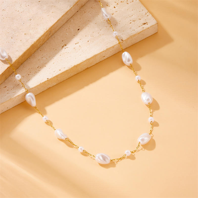 Marine Mist Neckpiece - 18 K Gold Plated