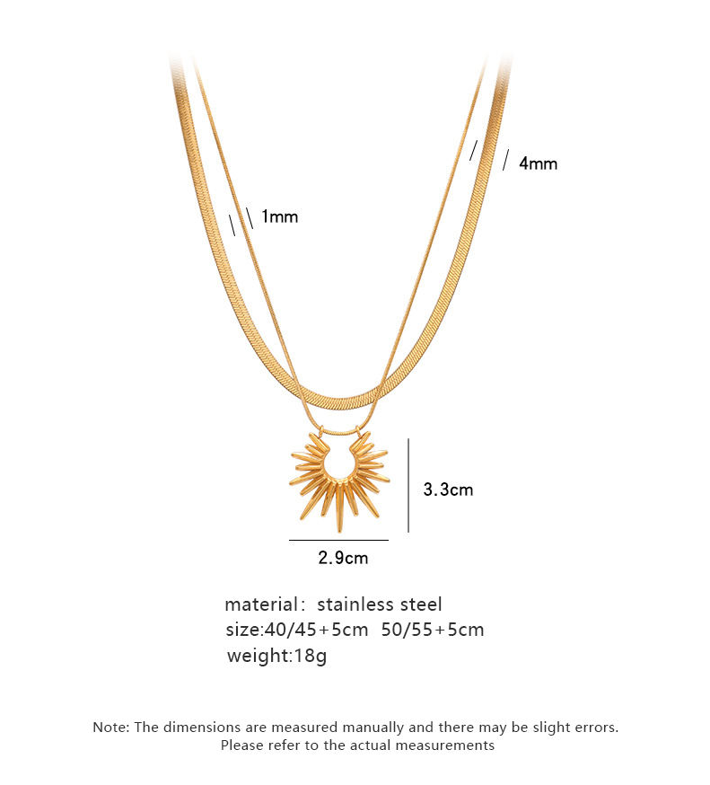 Sunlit Neckpiece - 18 K Gold Plated