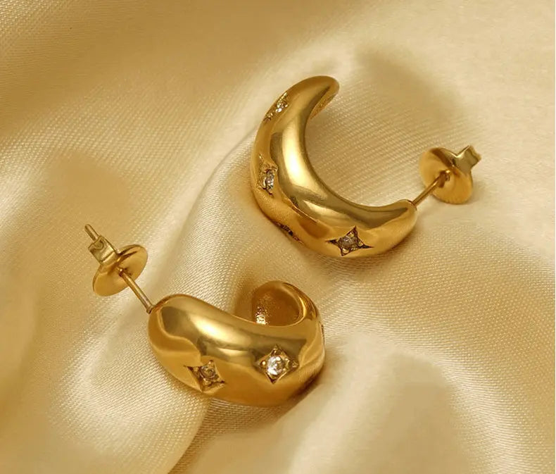 Marina Earring - 18 K Gold Plated