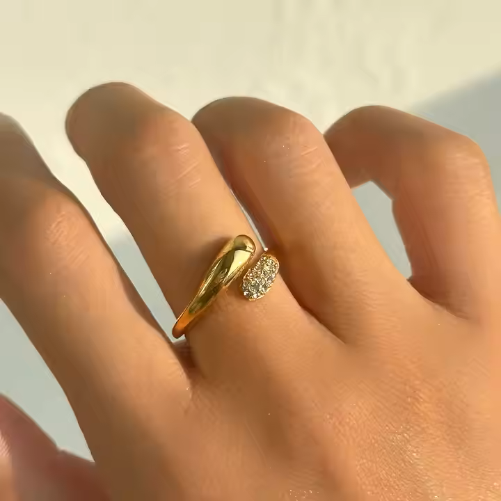 Ammy Ring - 18 K Gold Plated (Adjustable)