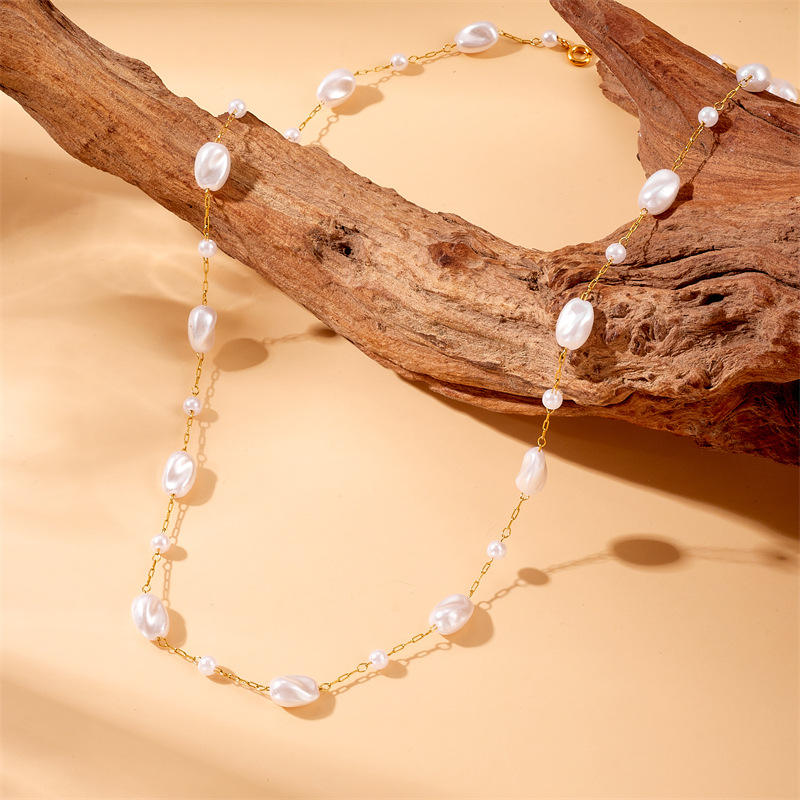 Marine Mist Neckpiece - 18 K Gold Plated
