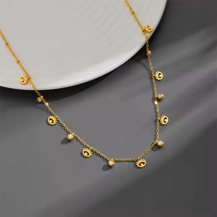 Eyekara Neckpiece - 18 K Gold Plated