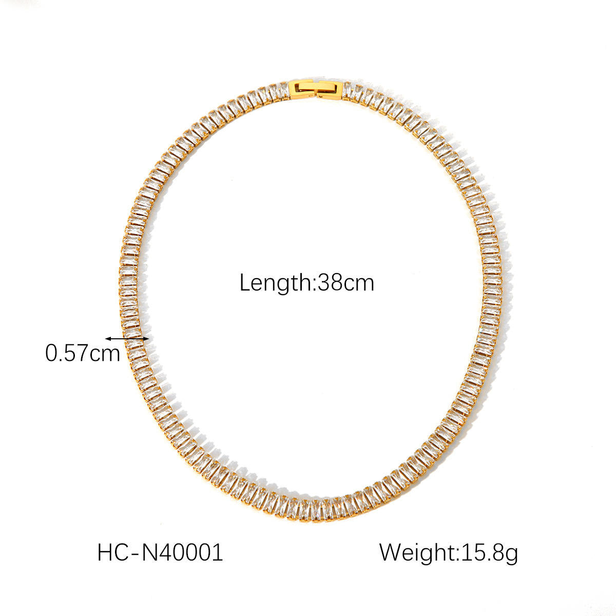Crystelle Neckpiece - 18 K Gold Plated