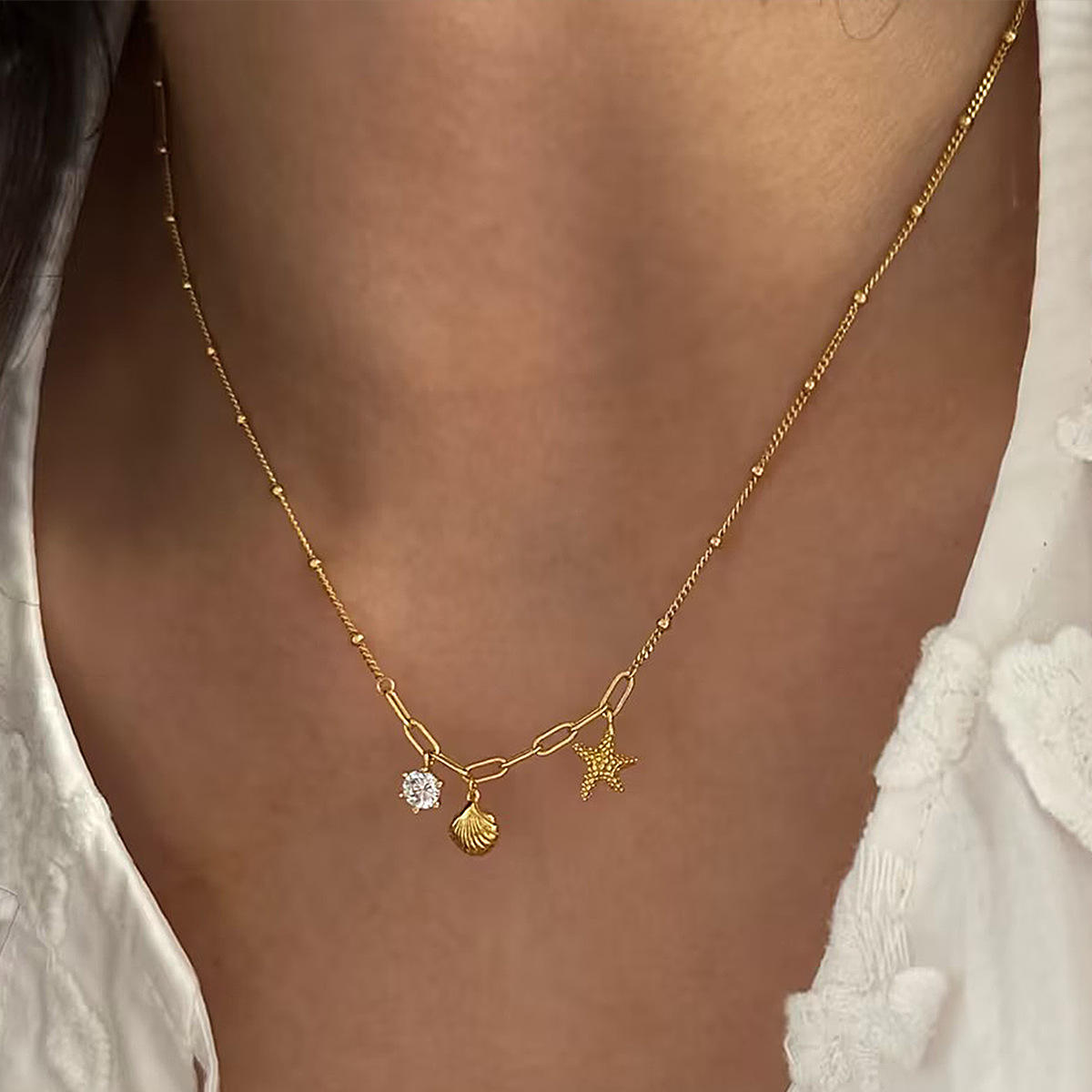 Infinite Wishes Neckpiece - 18 K Gold Plated