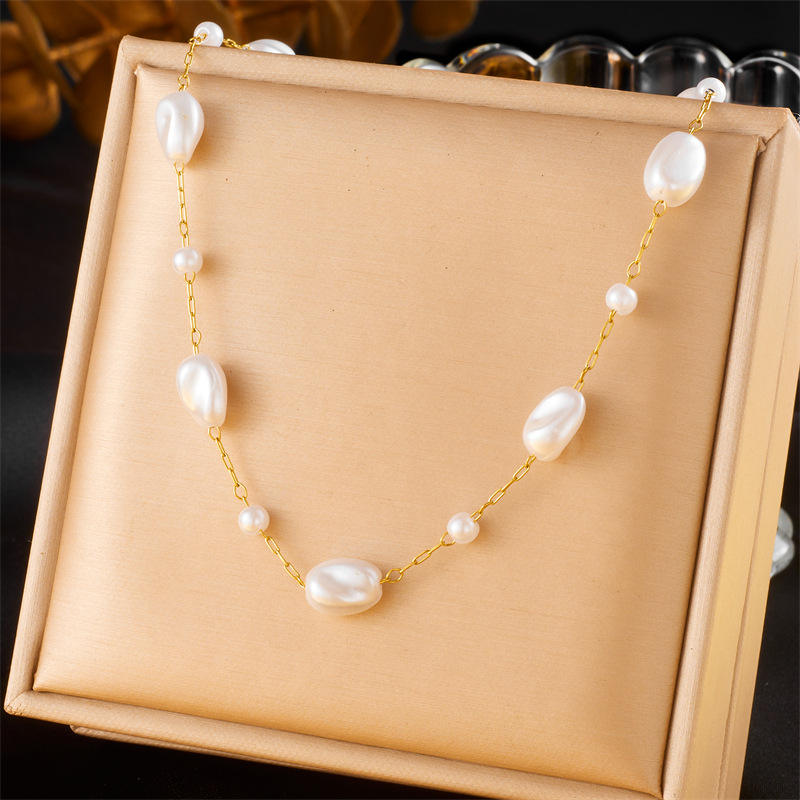 Marine Mist Neckpiece - 18 K Gold Plated