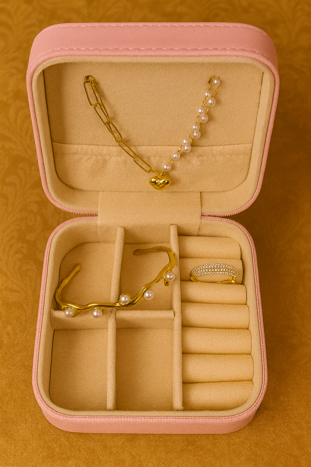 Pearla Neckpiece, Majestic Statement Bracelet, and Jovie Ring Combo Set