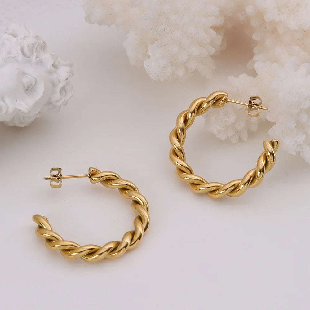 Livia Grace Earring - 18 K Gold and Silver Plated