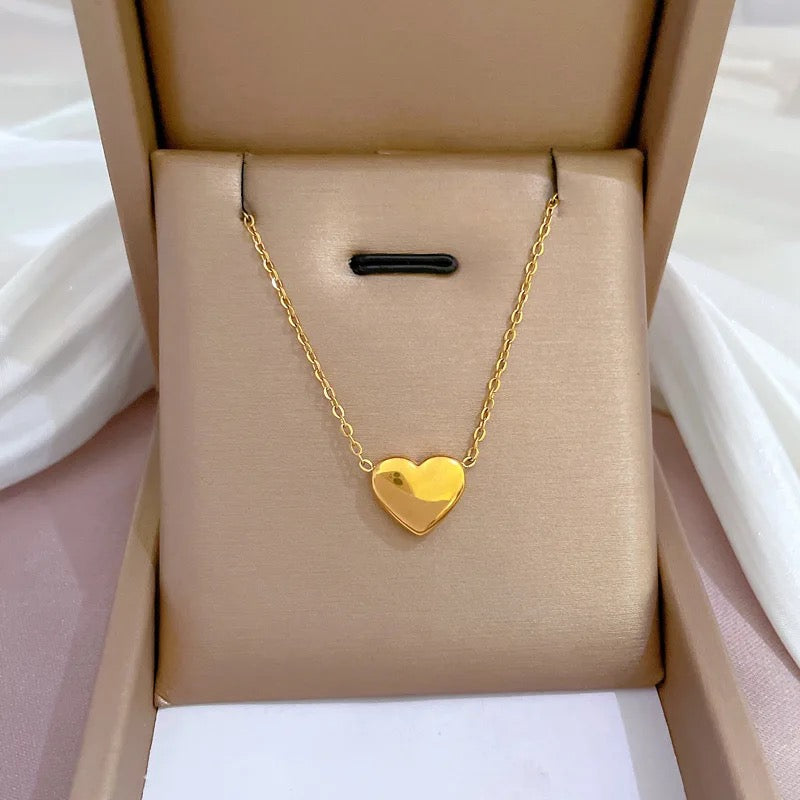 Little Heart Pendant Set - 18 K Gold Plated
