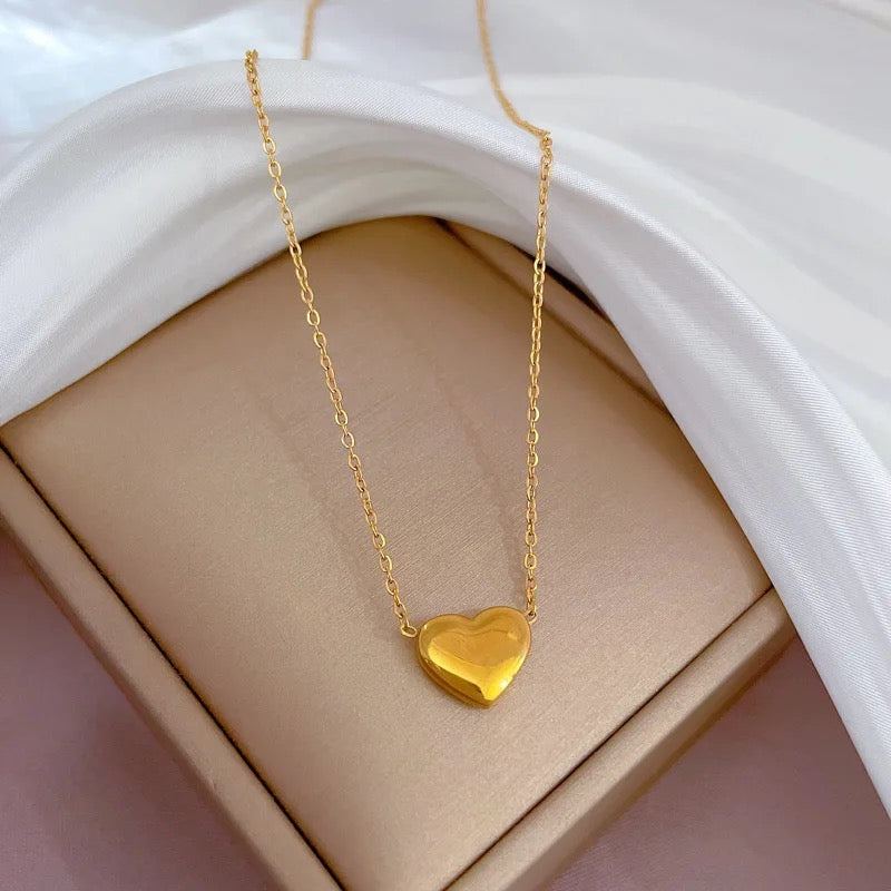 Little Heart Pendant Set - 18 K Gold Plated