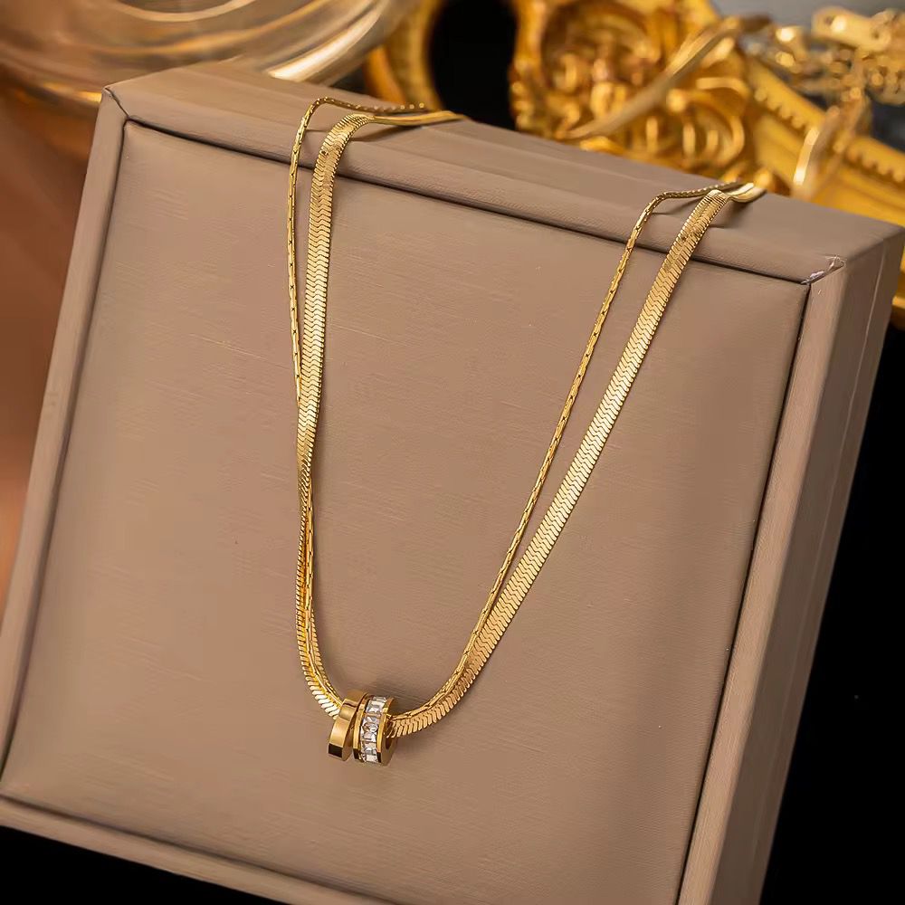 Sparklet Neckpiece- 18 K Rose Gold Plated
