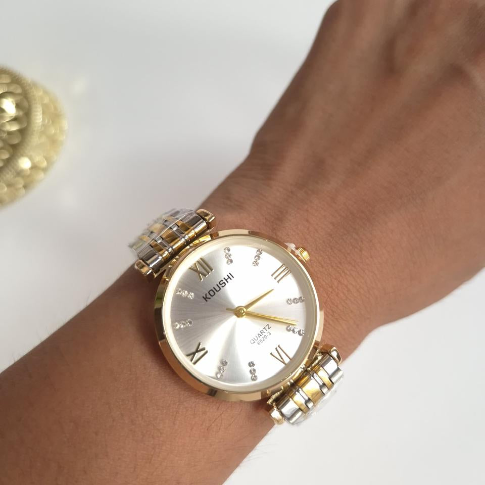 Signature Watch (Dual Tone) - 18 K Gold Plated