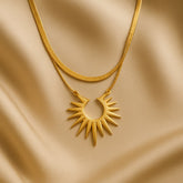 Sunlit Neckpiece - 18 K Gold Plated