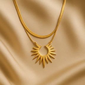 Sunlit Neckpiece - 18 K Gold Plated