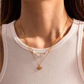 Angel Guard Neckpiece - 18 K Gold Plated