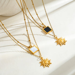 Sun Kissed Neckpiece - 18 K Gold Plated