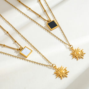 Sun Kissed Neckpiece - 18 K Gold Plated