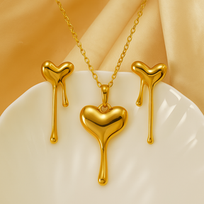 LoveDrop Pendant Set - 18 K Gold Plated