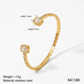 Royale Shine Bracelet - 18 K Gold Plated (Adjustable)