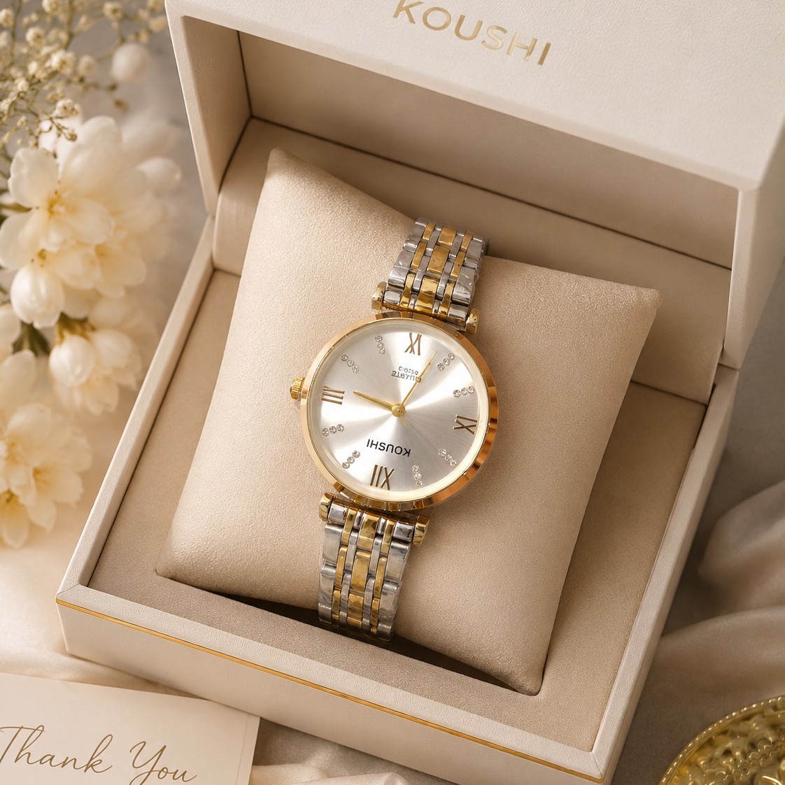 Signature Watch (Dual Tone) - 18 K Gold Plated