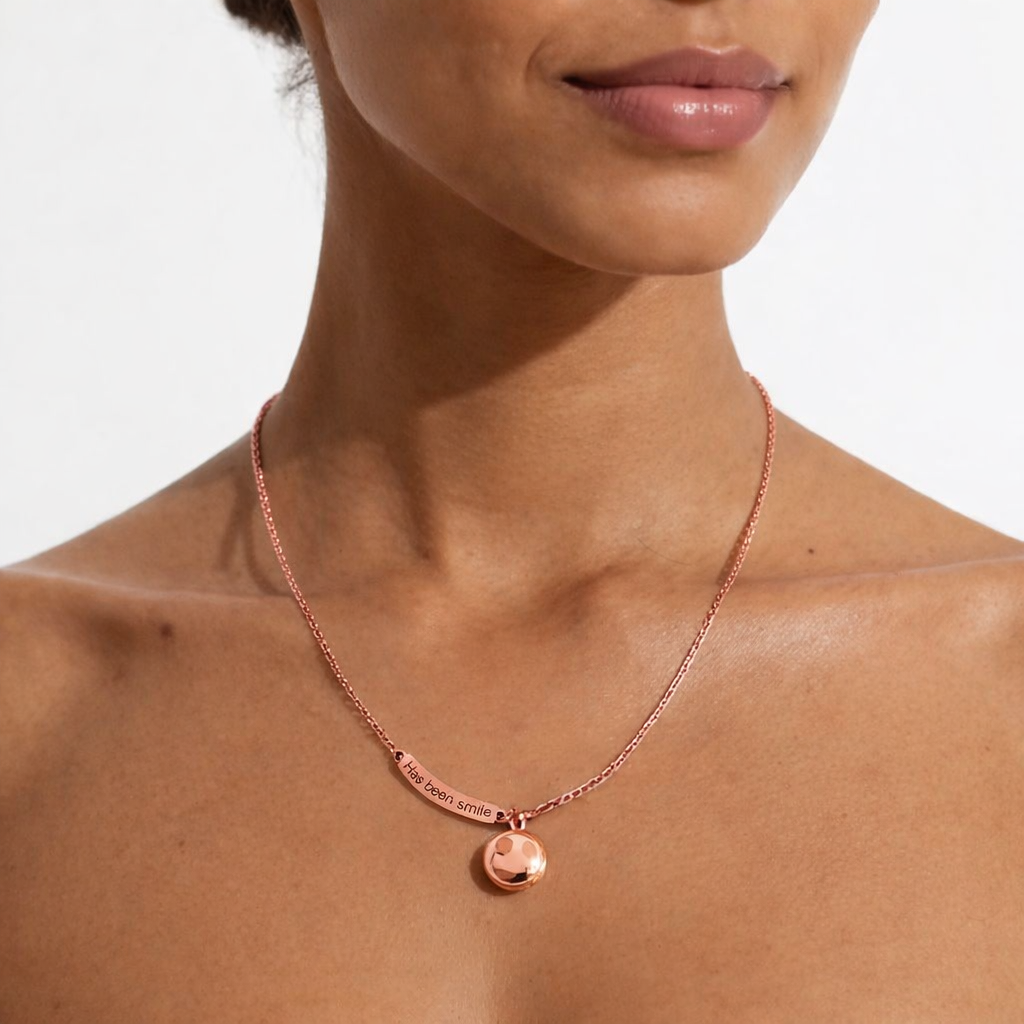 Smile Please Rose Gold Neckpiece - 18 K Gold Plated