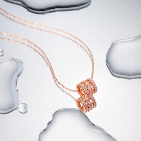 Roselle Luxe Neckpiece - 18 K Rose Gold Plated