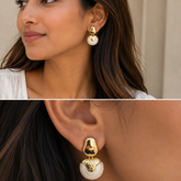 Ivory Glow Earring – 18K Gold Plated