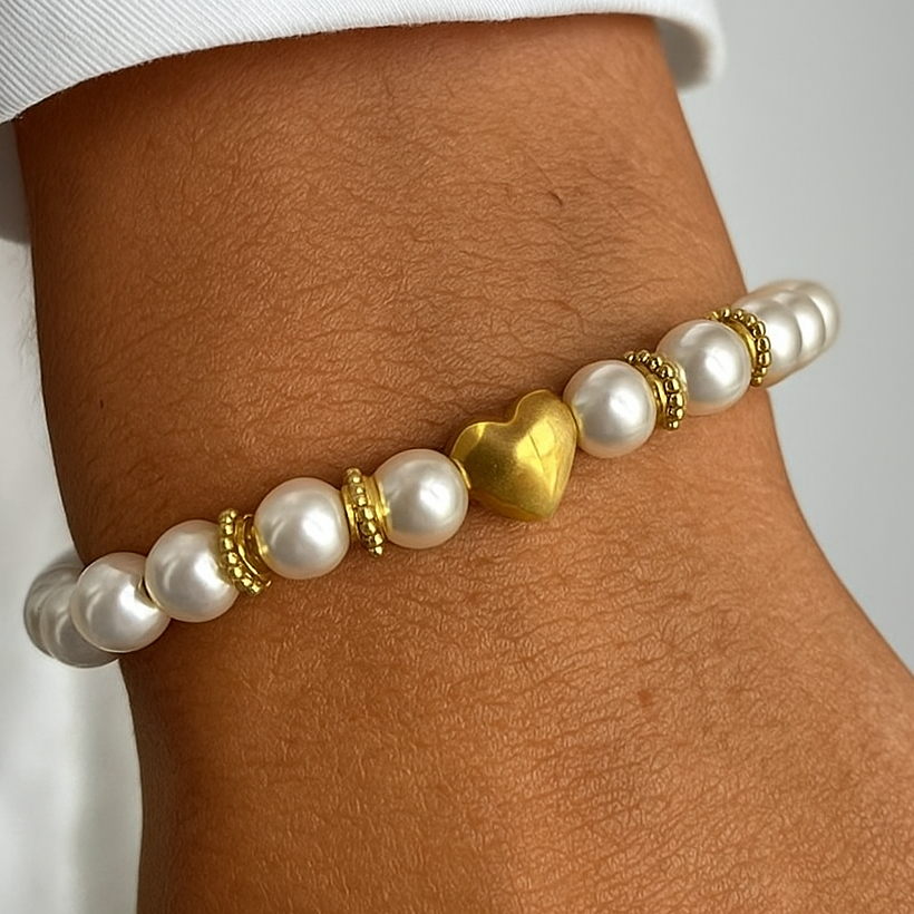 Knot of Pearl Bracelet- 18 K Gold Plated