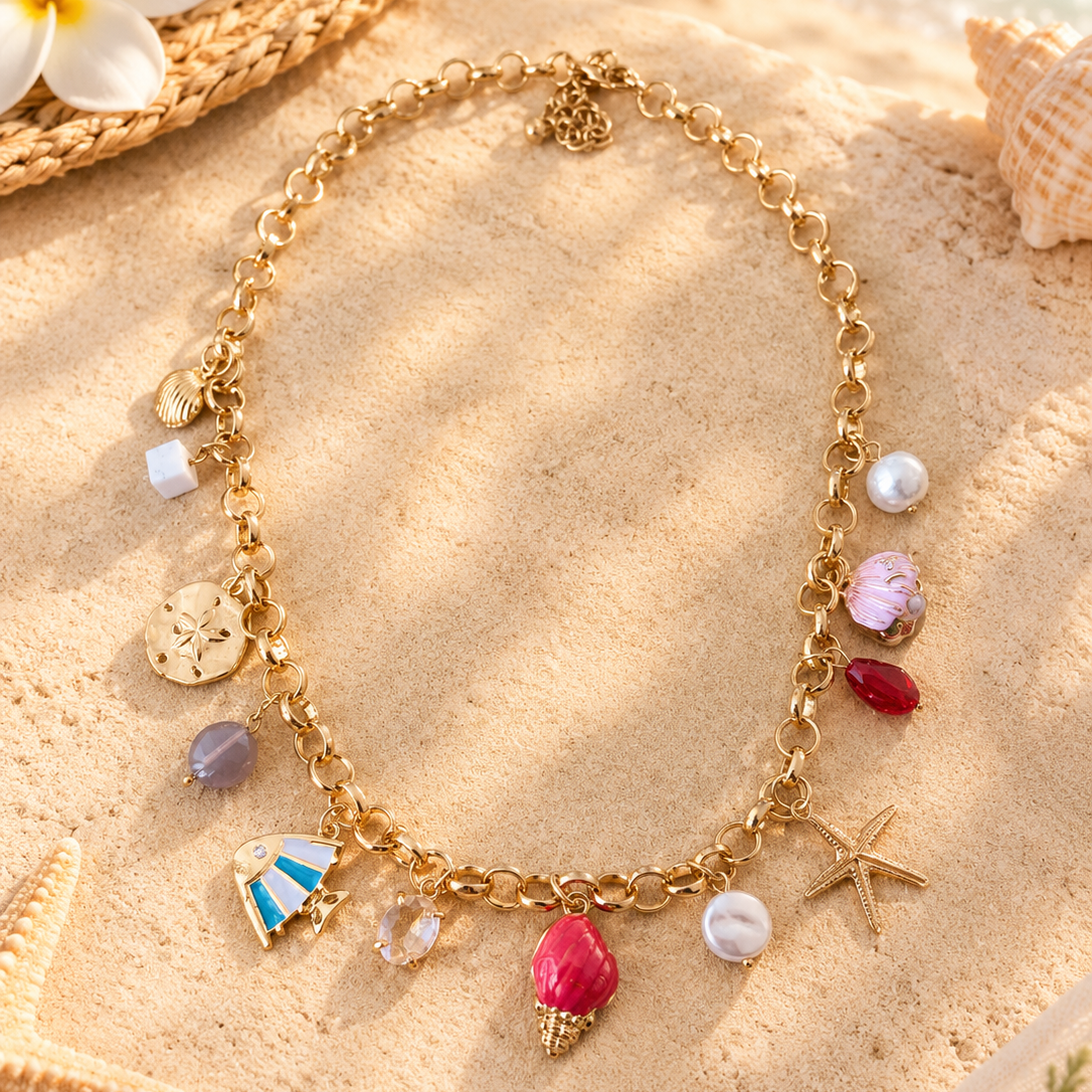Ocean Bliss Neckpiece – 18K Gold Plated