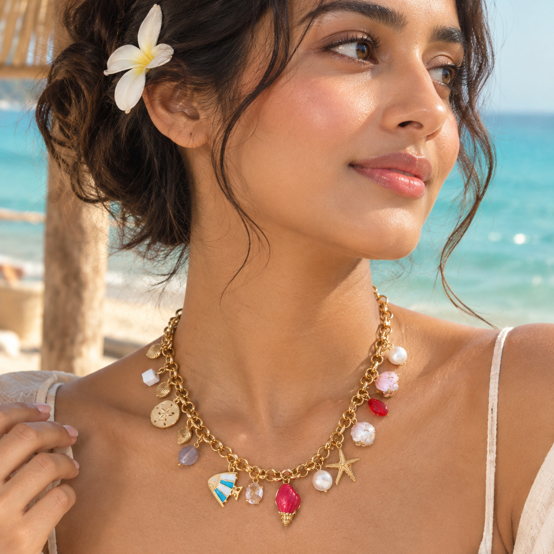 Ocean Bliss Neckpiece – 18K Gold Plated