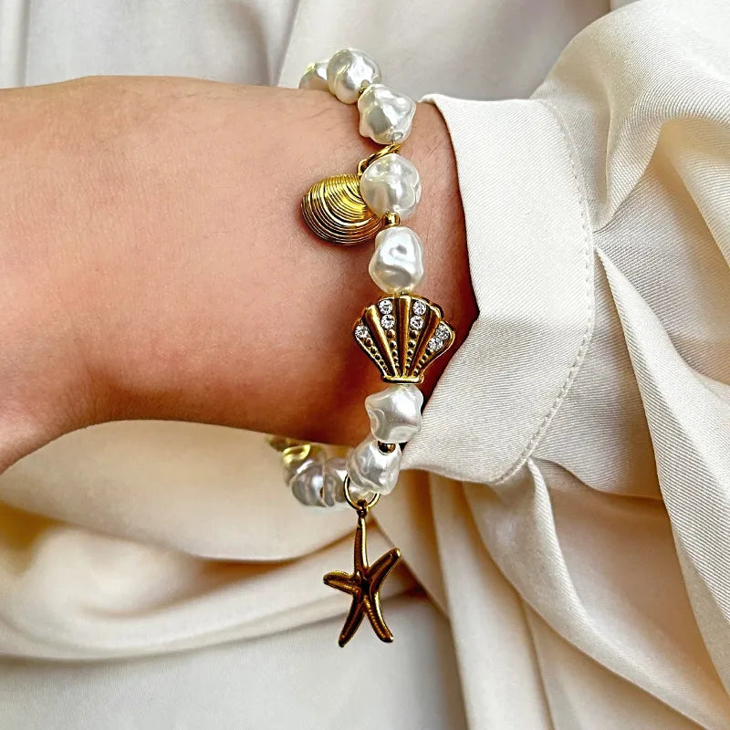 Shellora Bracelet- 18 K Gold Plated