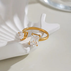 Diora Ring- 18 K Gold Plated (Adjustable)