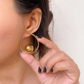 Moony Earring - 18 K Gold Plated