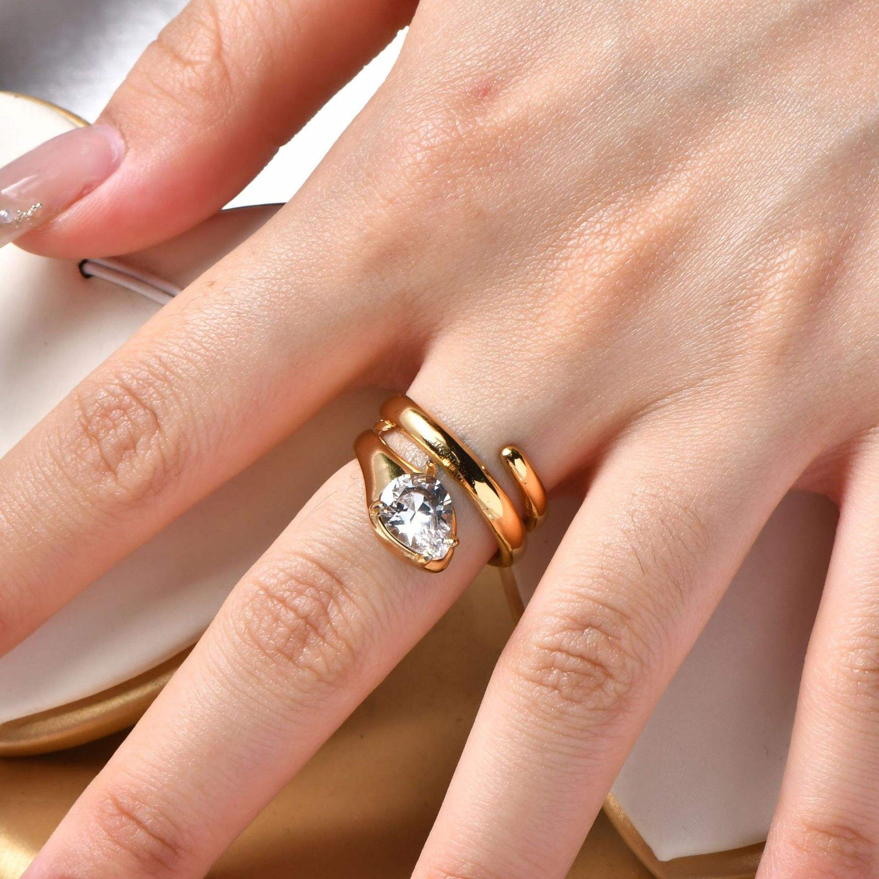 Lorina Ring - 18 K Gold Plated