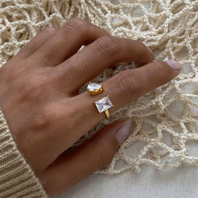 Diora Ring- 18 K Gold Plated (Adjustable)