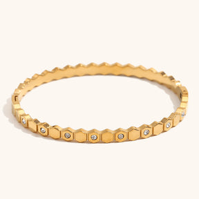 Aura Stone Bracelet - 18 K Gold Plated