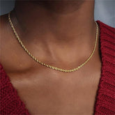 Twisted Rope Chain- 18K Gold Plated