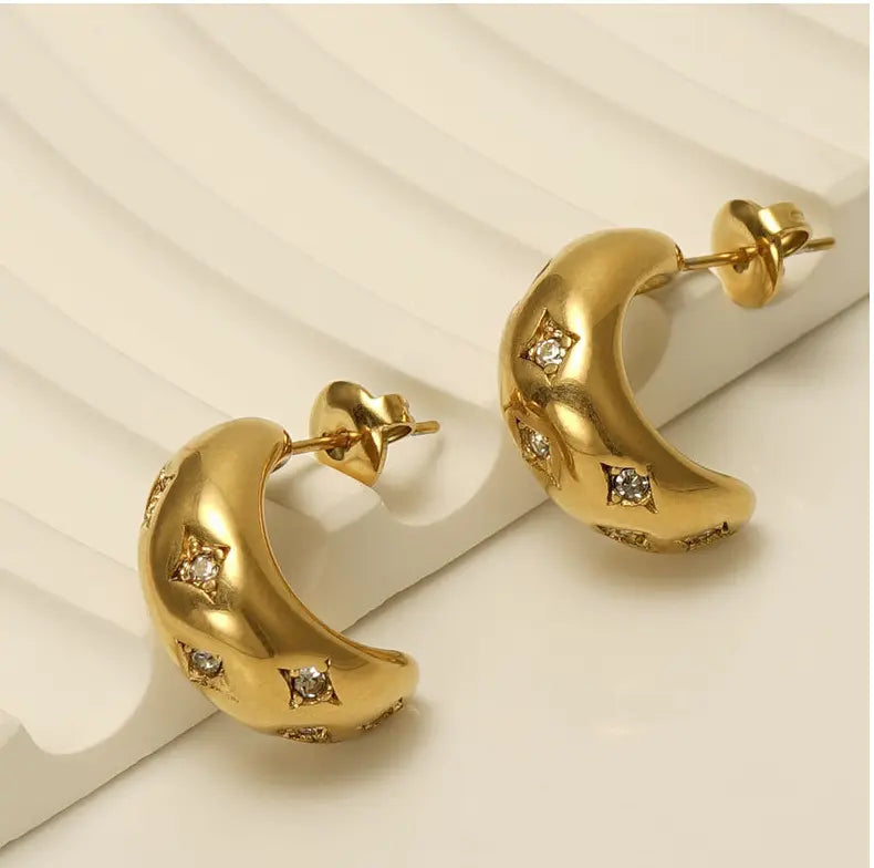 Marina Earring - 18 K Gold Plated