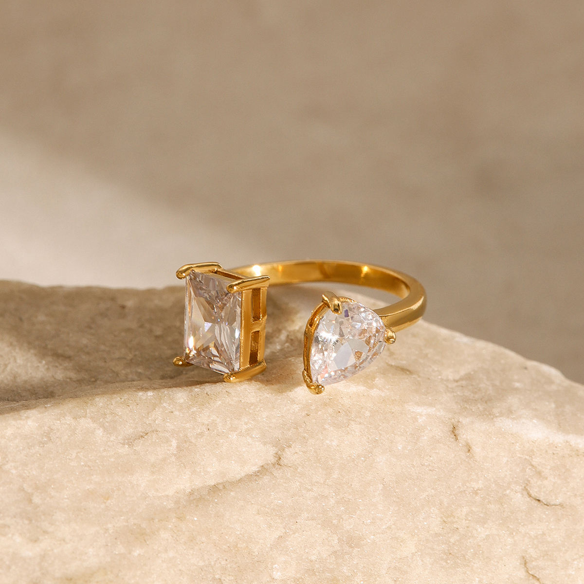 Diora Ring- 18 K Gold Plated (Adjustable)