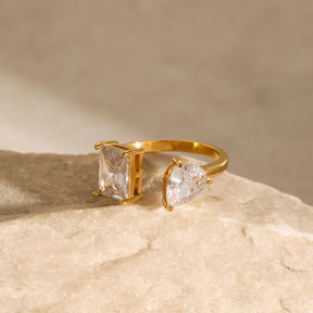 Diora Ring- 18 K Gold Plated (Adjustable)